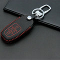 Cheap Genuine Leather Key Ring Auto Key Bags Smart for Audi Q5 - Red